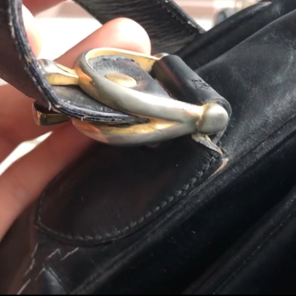 Celine - Authentic Vintage - Heavily Worn - Teen Triomphe Bag - As-Is Condition! - Picture 11 of 16